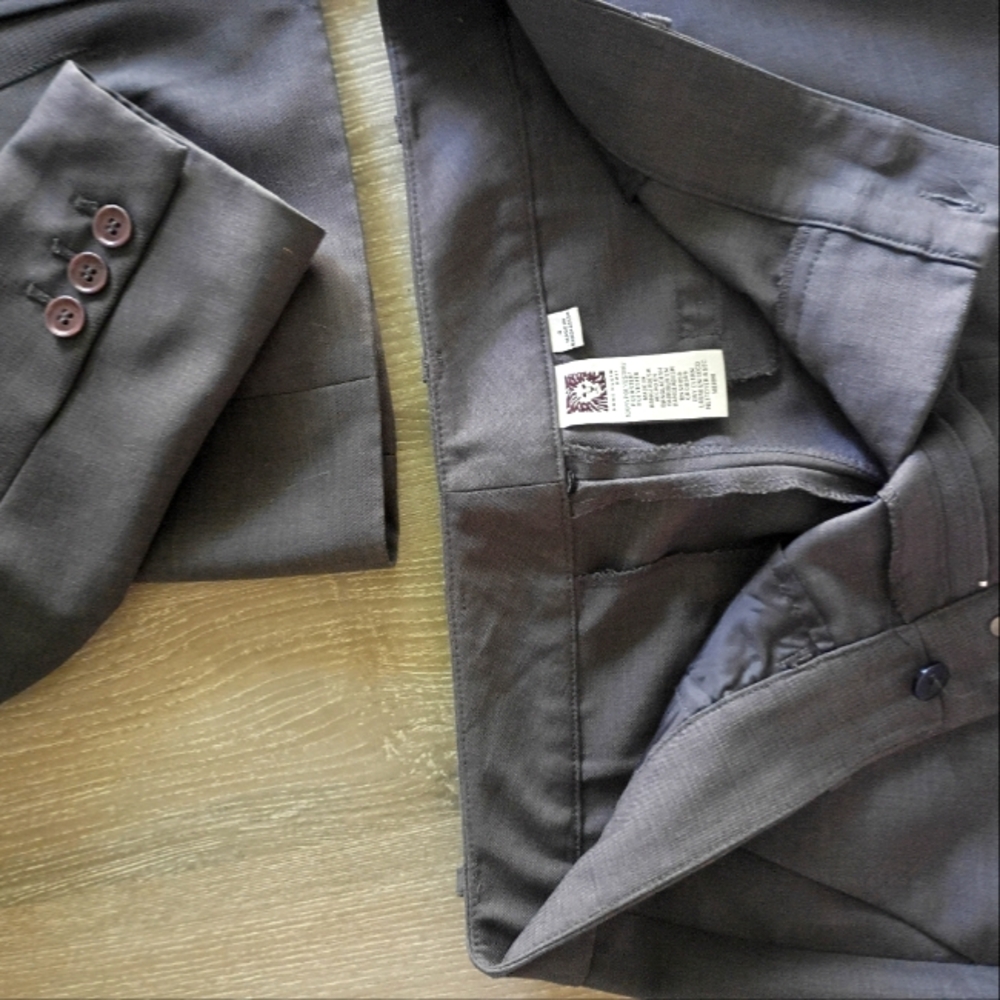 Anne Klein Charcoal Gray Suit Set